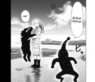 Black Sperm approaches Saitama (Image via Yusuke Murata/Shueisha)